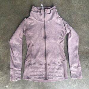 RARE MODERN ATHLETIC ATHLEISURE TRENDY POSH GLAM LULULEMON PINK ZIP UP JACKET